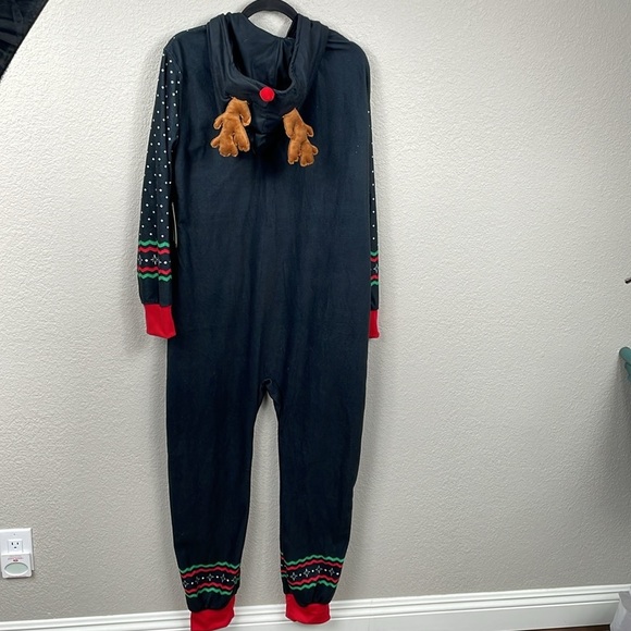 NWT Tipsy Elves Fair Isle Rudolph Jumpsuit Cozy Onesie Deer Christmas Sz M - Picture 7 of 13